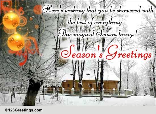 Seasons Greetings And Merriment Free Warm Wishes Ecards 123 Greetings