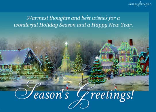 Season’s Greetings And Happy New Year. Free Warm Wishes eCards | 123