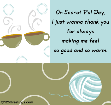 A Secret Thank You... Free Secret Pal Day eCards, Greeting Cards | 123