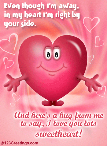 Near Or Far! Free Love Hugs eCards, Greeting Cards | 123 Greetings