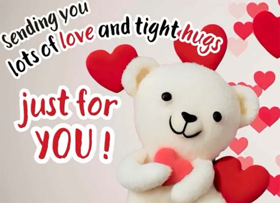 Hug Day Ecard Just For You Free Love Hugs Ecards Greeting Cards 123