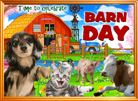 A Happy Barn Day Greetings.