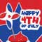 Happy 4th Of July Pinwheel And Stars.