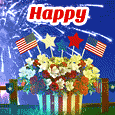 4th Of July Wishes & Flowers.