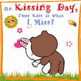 A Funny Kissing Day Card For You.