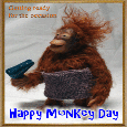 Monkey Day Card For You.