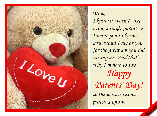 The Most Awesome Parent! Free Parents' Day eCards, Greeting Cards | 123 ...