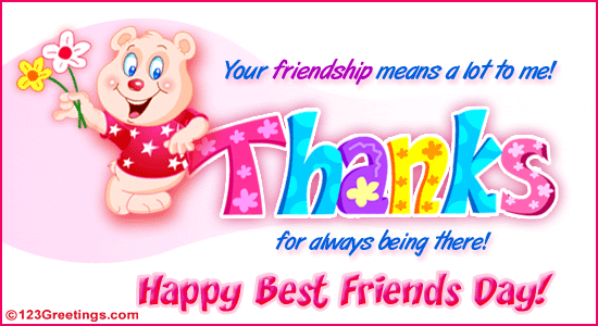 Thanks For Always Being There! Free Thank You eCards, Greeting Cards | 123  Greetings