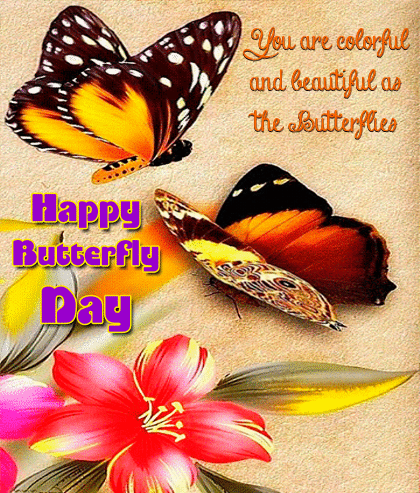 A Happy Butterfly Day Ecard.