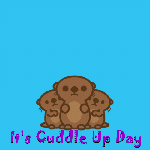 A Cute Cuddle Up Day Card.