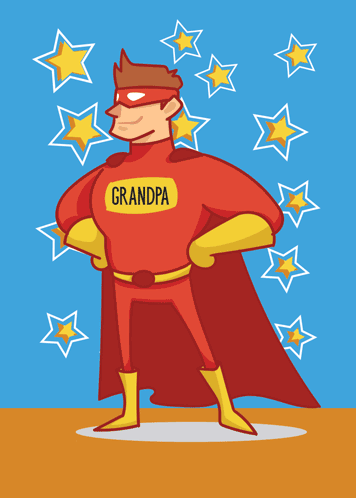 Superhero Grandpa On Father’s Day.