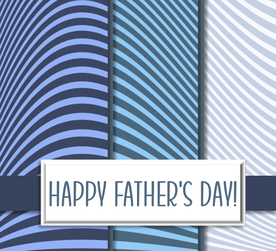 Blue Patterned Father’s Day Card.