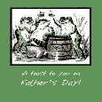 Father’s Day Funny Frogs Toasting.