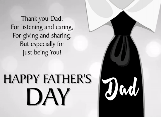 Thank You Dad For Just Being You. Free Thank You eCards, Greeting Cards |  123 Greetings
