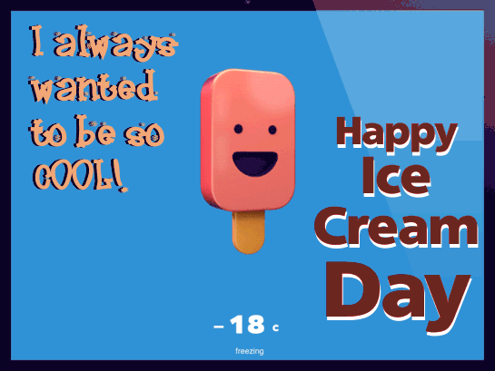A Cool Ice Cream Day Ecard.