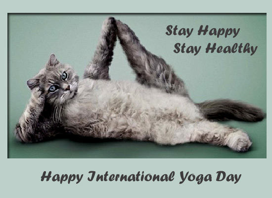 Stay Healthy And Happy With Yoga! Free International Yoga Day eCards | 123  Greetings