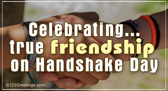 Handshake Day For Friends.