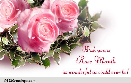 Saying Thank You With Pink Roses. Free Rose Month eCards, Greeting ...