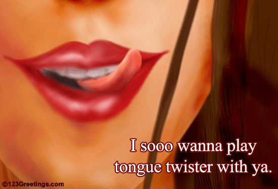 Playing Tongue Twister Free Sneak A Kiss Day Ecards Greeting Cards 123 Greetings 