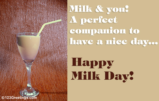 World Milk Day Greetings.