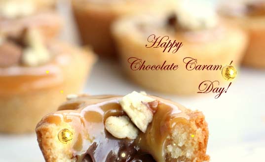 Lipsmacking Wishes Free Chocolate Caramel Day ECards Greeting Cards 