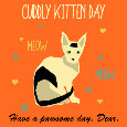 Cuddly Kitten Day, Cute Kitten.