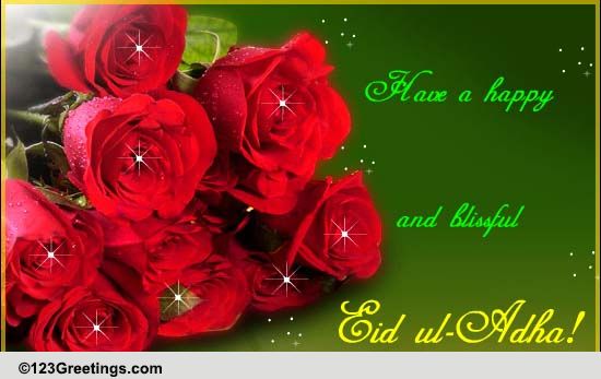 Happiness To You This Eid ul-Adha. Free Flowers eCards 