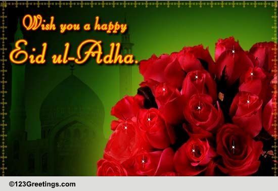 Send Eid ul-Adha Wishes With Flowers. Free Flowers eCards 