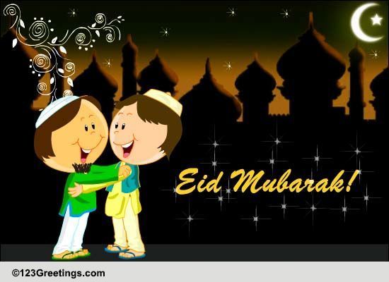 Eid Mubarak Wishes For Your Friend. Free Friends eCards 