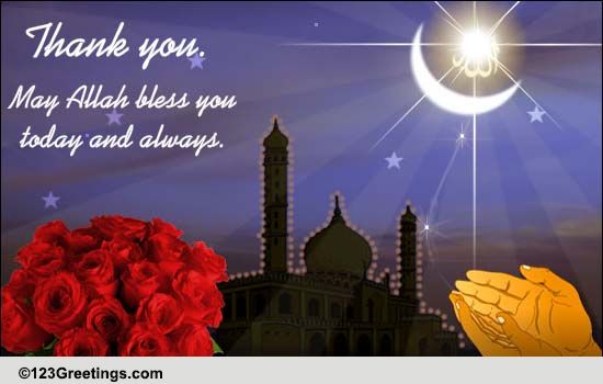 Thank You For Your Eid Greetings. Free Thank You eCards 