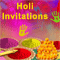 Affiliate - 2179 : Events : Holi [Mar 20] : Invitations - Colorful Holi Invite Greeting Cards.