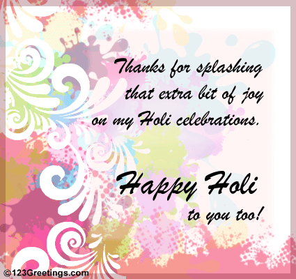 thank you for holi wishes wallpaper