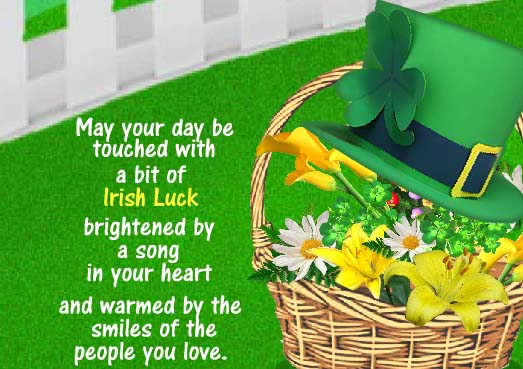 Touched With A Bit Of Irish Luck! Free Irish Blessings eCards | 123 Greetings
