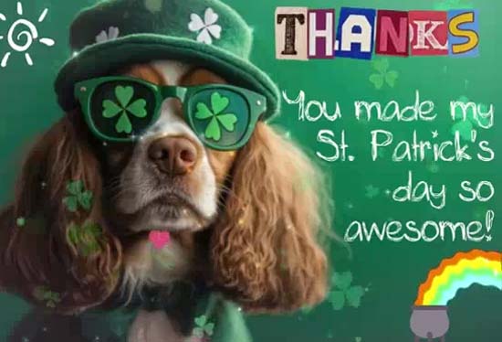 Thank You On St Patricks Day Free Thank You Ecards Greetings