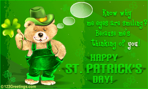 St Patrick’s Day Card Thinking You Irish Greeting Miles Away Hallmark Free Ship 