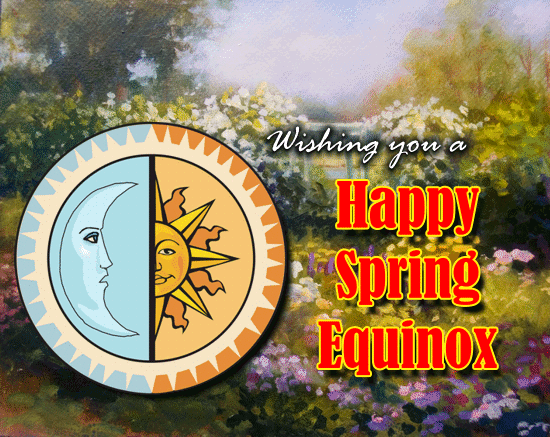A Happy Spring Equinox Ecard.