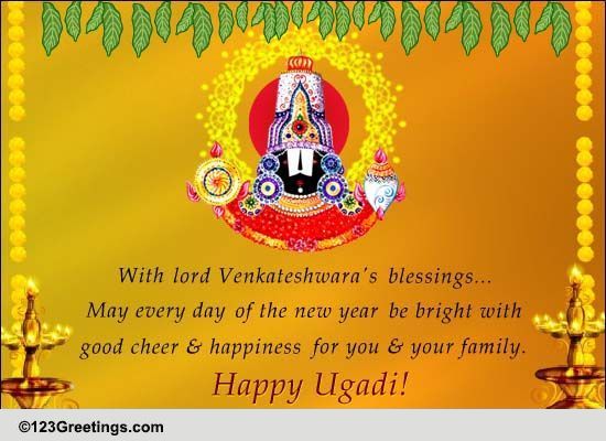 Happy And Cheerful Ugadi&hellip; Free Ugadi eCards, Greeting Cards | 123 Greetings