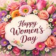 Womens Day Floral Postcard