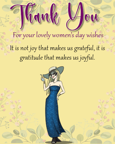 Special Thank You On Women’s Day.
