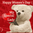 A Teddy With Rose For Speical Woman!