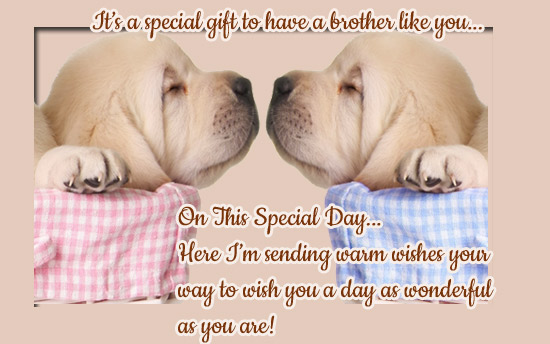 Warm Wishes For Brother’s Day!