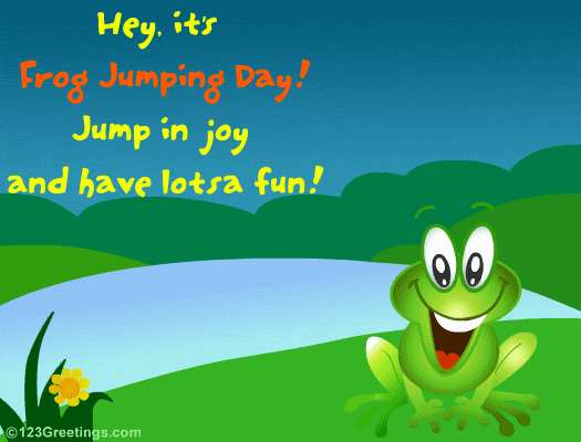 A Cute Wish On Frog Jumping Day.