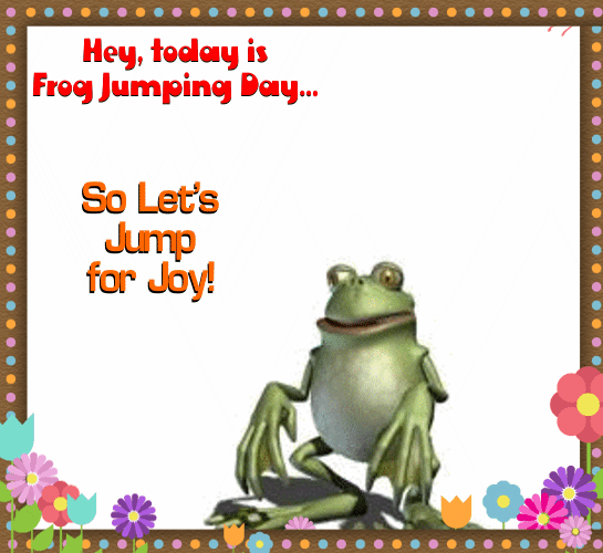 A Frog Jumping Day Card For You. Free Frog Jumping Day eCards 123