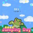 A Nice Frog Jumping Day Greetings.