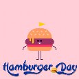 A Cute Hamburger Day Ecard.