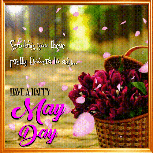 Flowers For A Happy May Day. Free May Day eCards, Greeting Cards 123