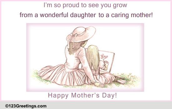 Happy Mother's Day Daughter! Free Family eCards, Greeting Cards 123