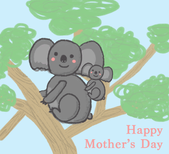 Happy Mother's Day Warm Koala Hug. Free Hugs eCards | 123 Greetings