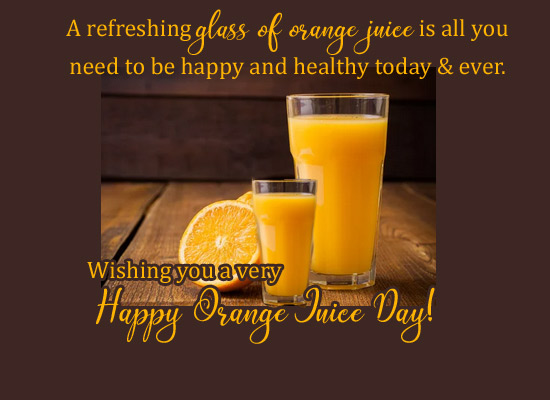 Refreshing Glass Of Orange Juice.