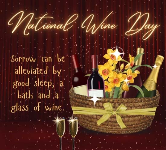 Bucket Of Wine Bottles For You Free National Wine Day ECards 123